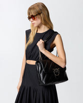 Grand sac bandoulière Love Bag Puff Maxi Quilt - Noir | Pinko