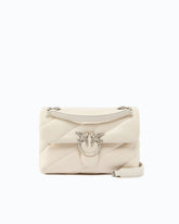 Borsa media a tracolla Love Bag Puff Maxi Quilt - Bianco | Pinko