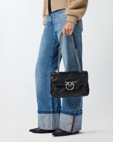Borsa media a tracolla Love Bag Puff Maxi Quilt - Nero | Pinko