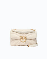 Love Bag Puff large butterfly quilt crossbody bag - White | Pinko