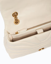 Love Bag Puff large butterfly quilt crossbody bag - White | Pinko