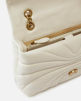 Love Bag Puff large butterfly quilt crossbody bag - White | Pinko