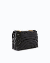 Love Bag Puff large butterfly quilt crossbody bag - Black | Pinko