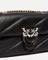 Quilted Love Bag Puff shoulder bag with jewel buckle PINKO Galleria - | Pinko