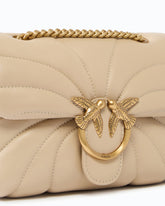 Love Bag Puff Butterfly mini nappa leather crossbody bag - Beige | Pinko