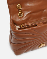 Mini borsa Love Bag Puff Butterfly a tracolla in nappa - Marrone | Pinko