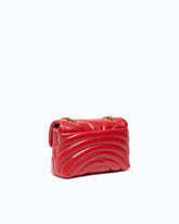 Small Love Puff crossbody bag in butterfly-quilted nappa leather - Red | Pinko