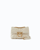 Umhängetasche Mini Love Bag Puff Butterfly aus Nappaleder - Weiß | Pinko