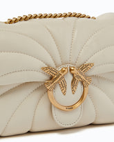 Umhängetasche Mini Love Bag Puff Butterfly aus Nappaleder - Weiß | Pinko