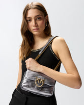 Borsa a tracolla Baby Love Bag Puff in nappa laminata - | Pinko