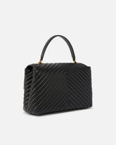 Borsa a mano grande Lady Love Bag Puff Chevron - Nero | Pinko
