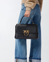 Bolso de mano grande Lady Love Bag Puff Chevron - | Pinko