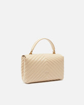 Borsa a mano media Love Bag Puff Chevron in nappa - | Pinko
