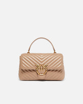 Medium handbag Love Bag Puff Chevron in nappa leather - | Pinko