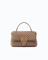 Borsa a mano media Lady Love Bag Puff in nappa chevron - | Pinko