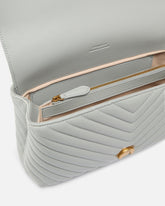 Mittlere Handtasche Lady Love Bag Puff aus Nappaleder mit Chevron - Cremeweiß | Pinko