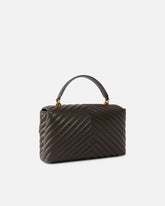 Μεσαία τσάντα χειρός Love Bag Puff Chevron από δέρμα νάπα - | Pinko