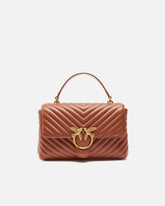 Borsa a mano media Love Bag Puff Chevron in nappa - | Pinko