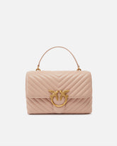 Średnia torebka do ręki Lady Love Bag Puff z nappy w zygzak - Różowy | Pinko