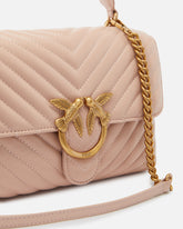 Bolso de mano mediano Love Bag Puff Chevron en napa - | Pinko