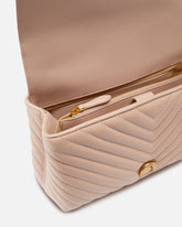 Średnia torebka do ręki Lady Love Bag Puff z nappy w zygzak - Różowy | Pinko