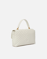 Mittelgroße Handtasche Love Bag Puff Chevron aus Nappaleder - | Pinko