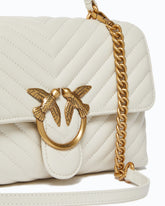 Bolso de mano mediano Lady Love Bag Puff de napa con motivo de chevrón - | Pinko