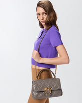 Borsa a tracolla media Love Bag Puff in nappa logata - | Pinko