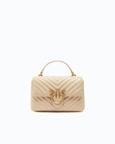 Kleine Lady Love Bag Puff Chevron Handtasche - Beige | Pinko
