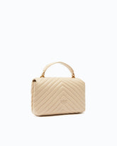 Kleine Lady Love Bag Puff Chevron Handtasche - Beige | Pinko