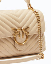 Kleine Lady Love Bag Puff Chevron Handtasche - Beige | Pinko