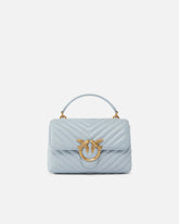 Petit sac à main Lady Love Bag Puff Chevron - Bleu clair | Pinko
