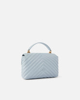 Petit sac à main Lady Love Bag Puff Chevron - Bleu clair | Pinko