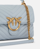 Petit sac à main Lady Love Bag Puff Chevron - Bleu clair | Pinko