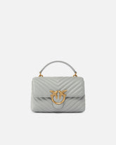 Borsa piccola a mano Lady Love Bag Puff Chevron - Bianco Crema | Pinko