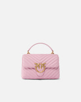 Bolso pequeño de mano Lady Love Bag Puff Chevron - Rosa claro | Pinko