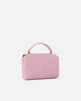 Borsa piccola a mano Lady Love Bag Puff Chevron - Rosa Chiaro | Pinko