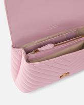 Bolso pequeño de mano Lady Love Bag Puff Chevron - Rosa claro | Pinko