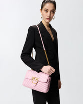Mini handbag Lady Love Bag Puff Chevron - Light Pink | Pinko