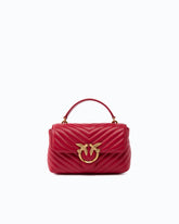 Petit sac à main Lady Love Bag Puff Chevron - Rouge | Pinko