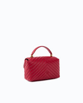 Petit sac à main Lady Love Bag Puff Chevron - Rouge | Pinko