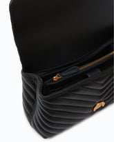 Borsa piccola a mano Lady Love Bag Puff Chevron - Nero | Pinko
