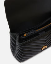 Mini handbag Lady Love Bag Puff Chevron - Black | Pinko