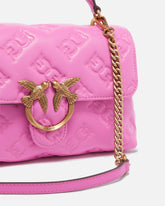 Borsa a tracolla mini Love Bag Puff in nappa logata - | Pinko