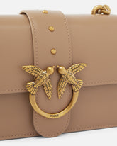 Borsa piccola a spalla Love Bag One Simply in pelle - Beige | Pinko