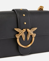 Petit sac à épaule Love Bag One Simply en cuir - Noir | Pinko