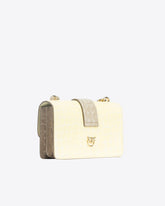 PINKO Galleria Mini Love Bag One in shiny two-tone crocodile-print leather - | Pinko