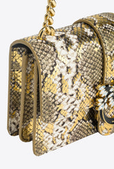 Mini Love Bag One de reptil laminado PINKO Galleria - | Pinko