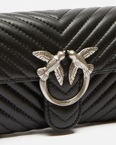 Geldbörse Love Bag One Wallet Fischgrat - Schwarz | Pinko