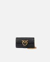 Portafoglio Love Bag One Wallet Chevron - Nero | Pinko